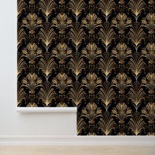 Elegant art deco tiled pattern wallpaper