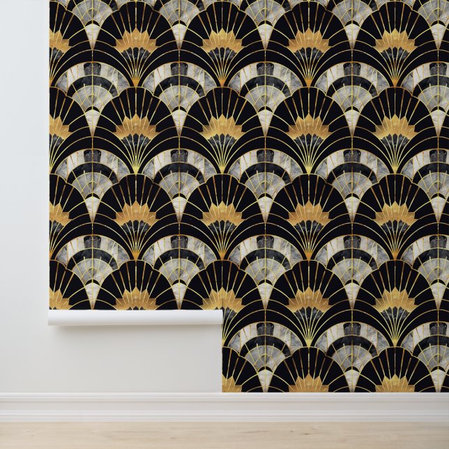 Elegant art deco tiled pattern  wallpaper  (Application)