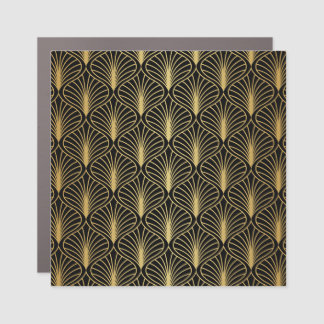 Elegant Art Deco: Vintage Abstract Car Magnet
