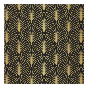 Elegant Art Deco: Vintage Abstract Faux Canvas Print