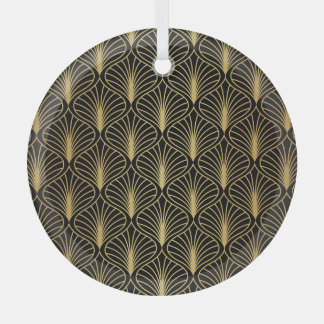 Elegant Art Deco: Vintage Abstract Glass Ornament
