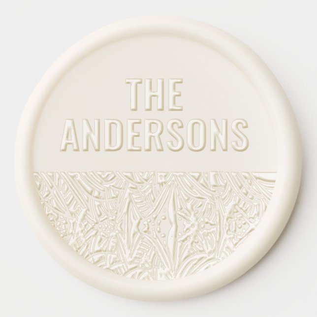 Elegant Art Deco  Wax Seal Sticker (Front)