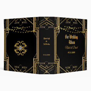 Elegant Art Deco Wedding Album Binder