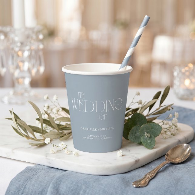 Elegant Art Deco Wedding Welcome Sign Paper Cups (Creator Uploaded)