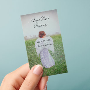 Elegant Art Design Angel Card Reading Clear Business Cards