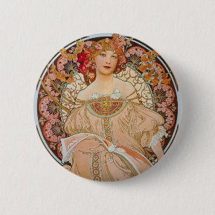 Elegant Art Nouveau Button