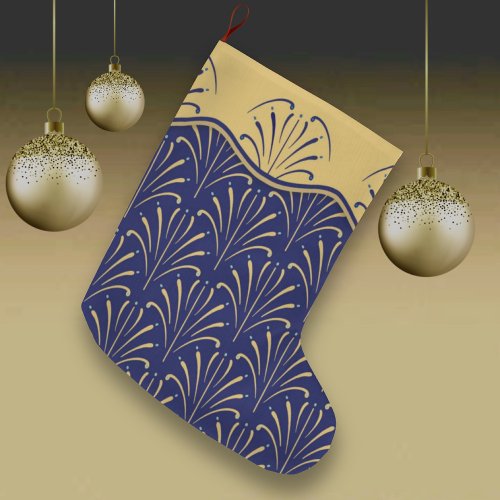 Elegant Art Nouveau Fans Christmas Stocking