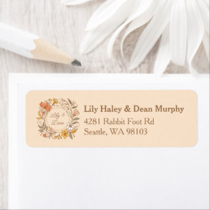 Elegant Art Nouveau Floral Address Labels
