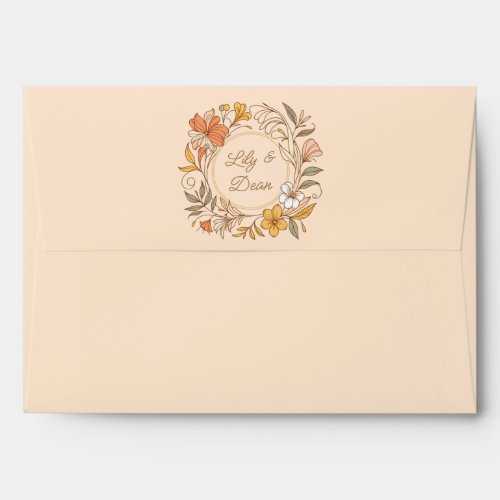 Elegant Art Nouveau Floral Envelope