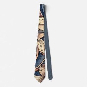 Elegant Art Nouveau Floral Gold Fashion Pattern Neck Tie