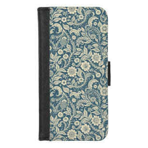 Elegant Art Nouveau Floral Wallpaper Pattern  iPhone 8/7 Wallet Case