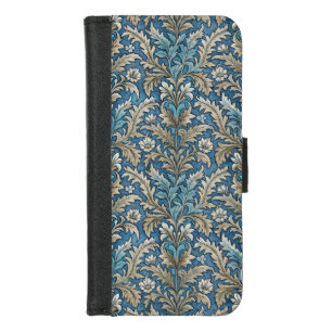 Elegant Art Nouveau Floral Wallpaper Pattern iPhone 8/7 Wallet Case