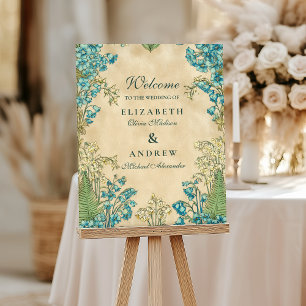 Elegant Art Nouveau Floral Wedding Foam Board