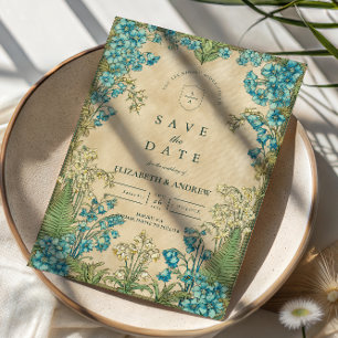 Elegant Art Nouveau Floral Wedding Save The Date
