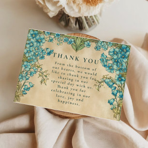Elegant Art Nouveau Floral Wedding Thank You Card