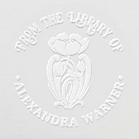 Elegant Art Nouveau Flower Round Library Book Name