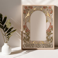 Elegant Art Nouveau Inspired Ketubah Handwriting
