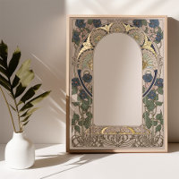 Elegant Art Nouveau Inspired Ketubah Handwriting