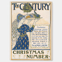 Elegant Art Nouveau Lady With Peacock Winter