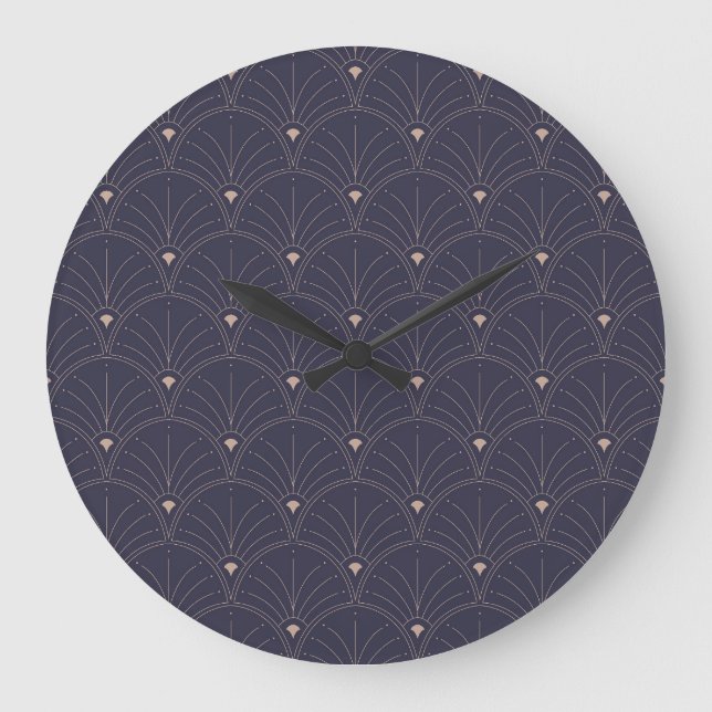 Elegant art nouveau, minimalist pattern. large clock (Front)