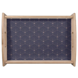 Elegant art nouveau, minimalist pattern. serving tray