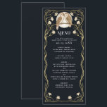 Elegant Art Nouveau Owls Wedding  Menu<br><div class="desc">Elegant and modern Art Nouveau wedding design featuring barn owls. The foil on this item is NOT real foil. Matching Items in our shop for a complete party theme.</div>