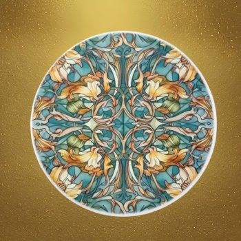 Elegant Art Nouveau Pattern Ceramic Knob by DoodlesGifts at Zazzle