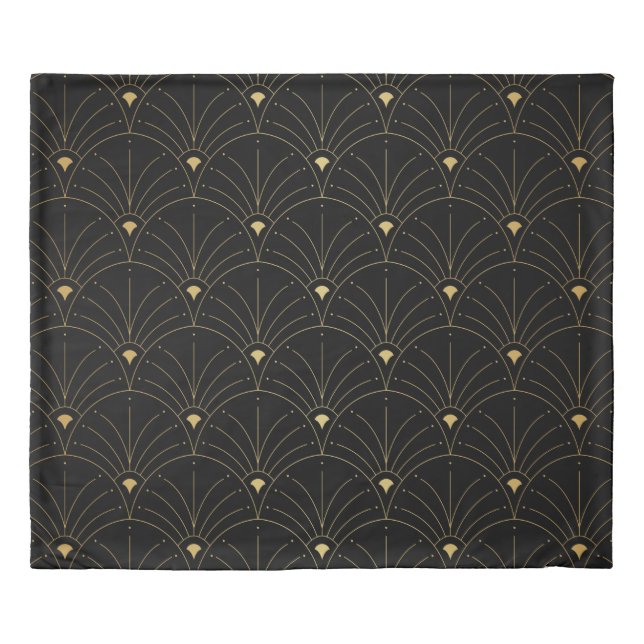 Elegant art nouveau seamless pattern. Abstract min Duvet Cover (Front)