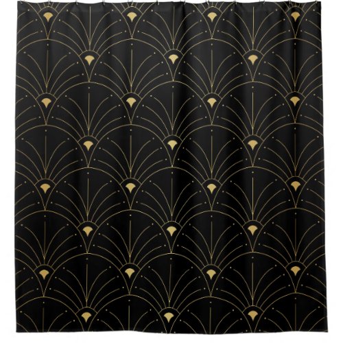 Elegant art nouveau seamless pattern abstract shower curtain