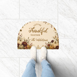 Elegant Art Nouveau Thanksgiving Dinner Doormat