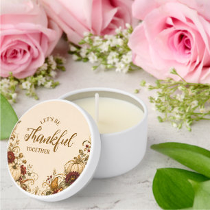 Elegant Art Nouveau Thanksgiving Dinner Mini Candle Favors