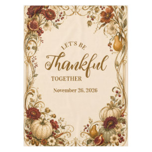Elegant Art Nouveau Thanksgiving Dinner Tablecloth