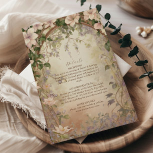 Elegant Art Nouveau Wedding Enclosure Card
