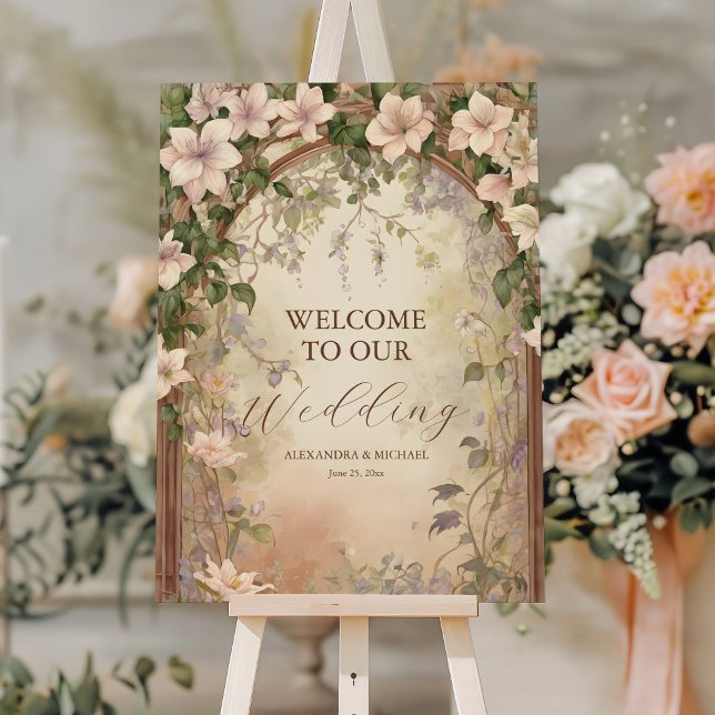 Elegant Art Nouveau Wedding Foam Board (Creator Uploaded)