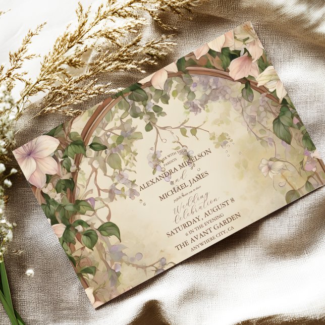 Elegant Art Nouveau Wedding Invitation (Creator Uploaded)