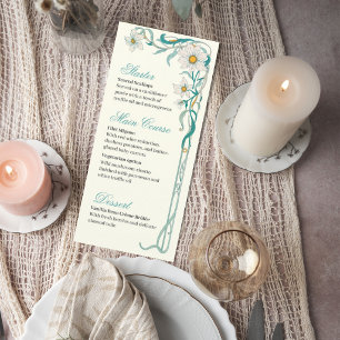 Elegant Art Nouveau Wedding Menu
