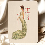 Elegant Art Nouveau Wedding Menu Card<br><div class="desc">Elevate your wedding decor with this exquisite Art Nouveau-inspired menu card. Featuring a harmonious palette of soft sage green, ivory, and delicate crimson, the design showcases two elegant women adorned in flowing gowns adorned with intricate floral patterns. The artwork exudes vintage sophistication with its ornate detailing, gentle curves, and timeless...</div>