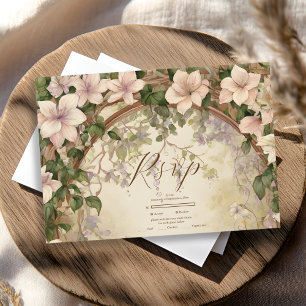 Elegant Art Nouveau Wedding RSVP Card