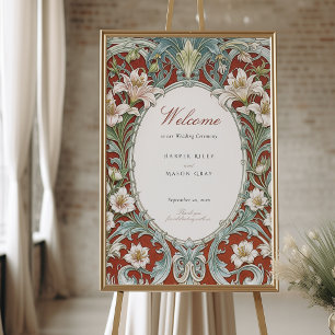 Elegant Art Nouveau Wedding Welcome Sign