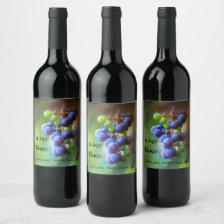 Elegant art wine label