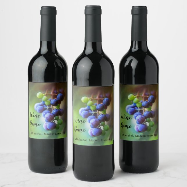 Elegant art wine label (Bottles)