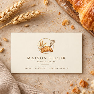 Elegant Artisan Bakery Business Card