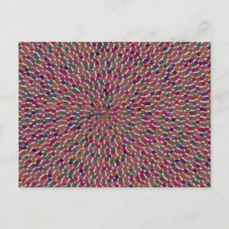 Elegant Artist created Energy Texture GOODLUCK fun Postcard