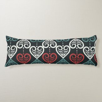 Elegant Artistic Ethnic Black Red White Pattern