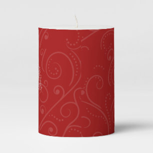 Elegant Artistic Holiday Winter Holiday Christmas Pillar Candle