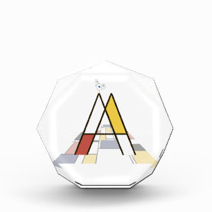 Elegant artistic letter monogram. Letter A Acrylic Award