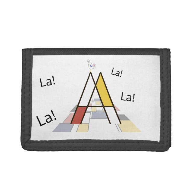 Elegant artistic letter monogram. Letter A Trifold Wallet (Front)