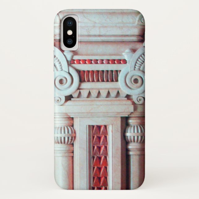 ELEGANT ARTISTIC RED WHITE FANTASY DECOR Case-Mate iPhone CASE (Back)