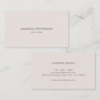 Elegant ash and beige professional business card