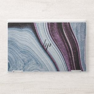 Elegant ash & purpel marble HP laptop skin